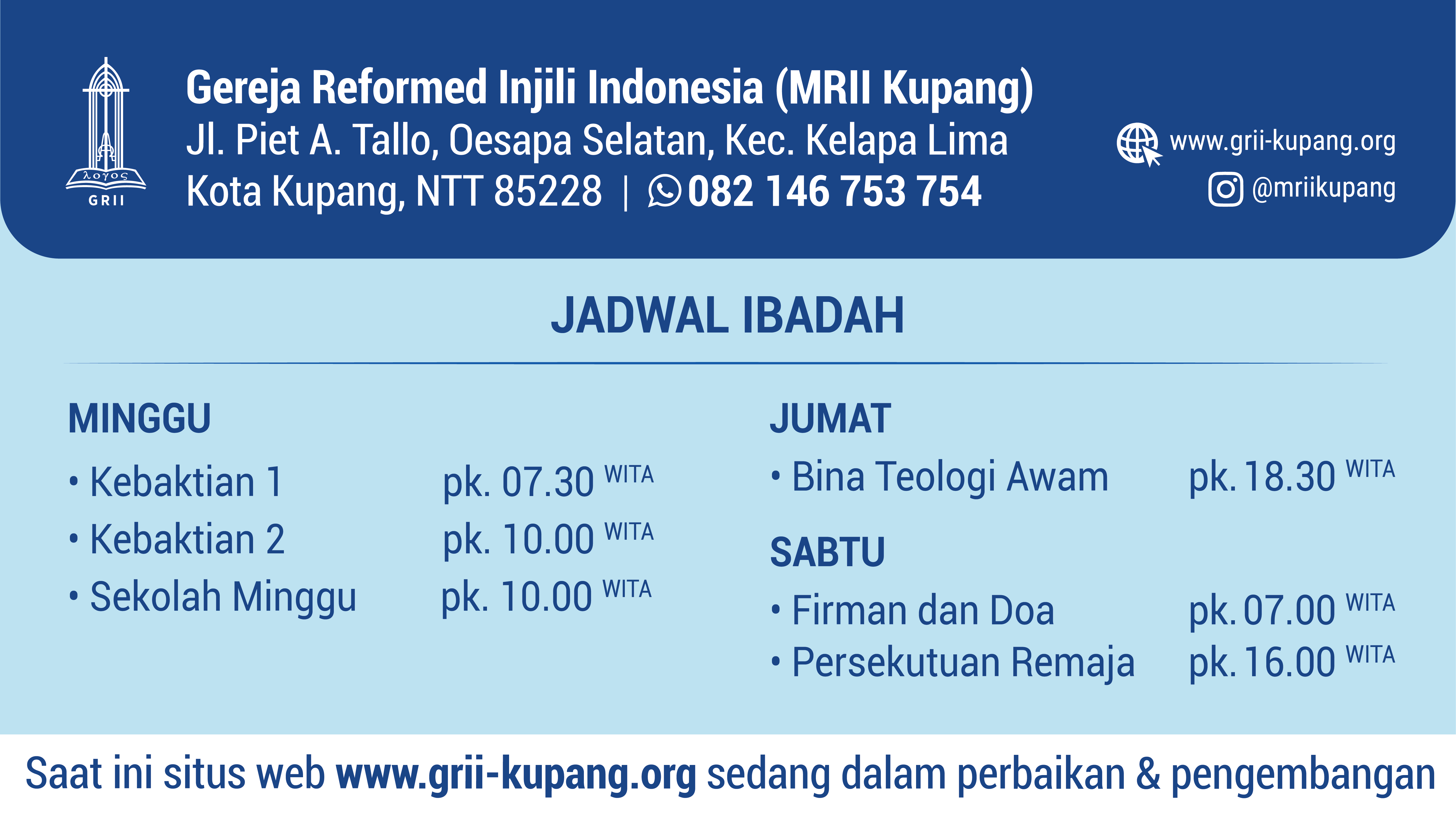 Gereja MRII Kupang Website Under Maintenance